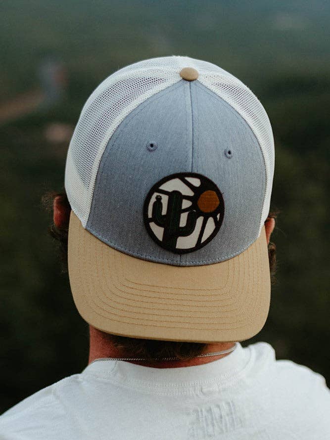 Blooming Saguaro Low Profile Curved Trucker