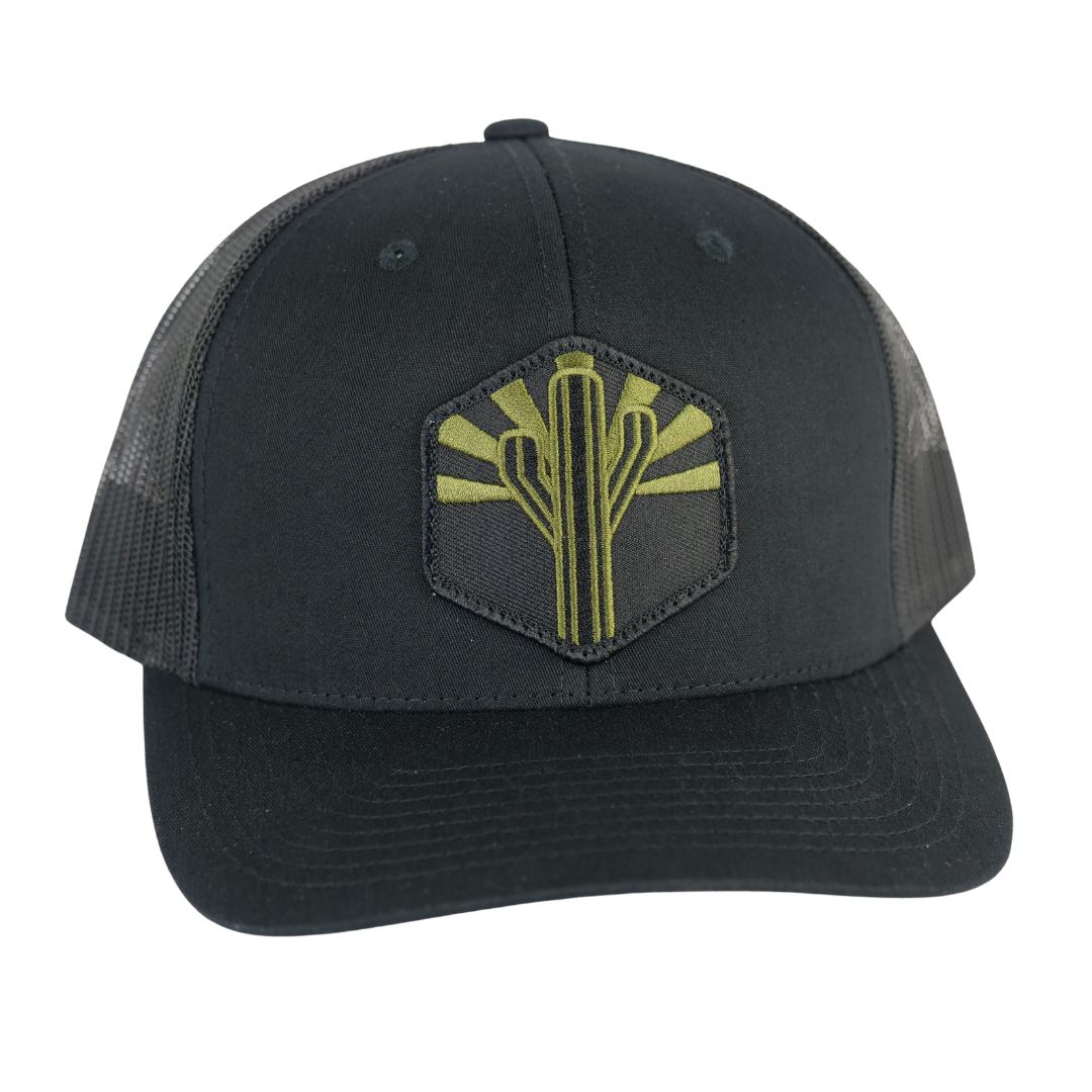 Military Sentinel Curved Trucker - Black