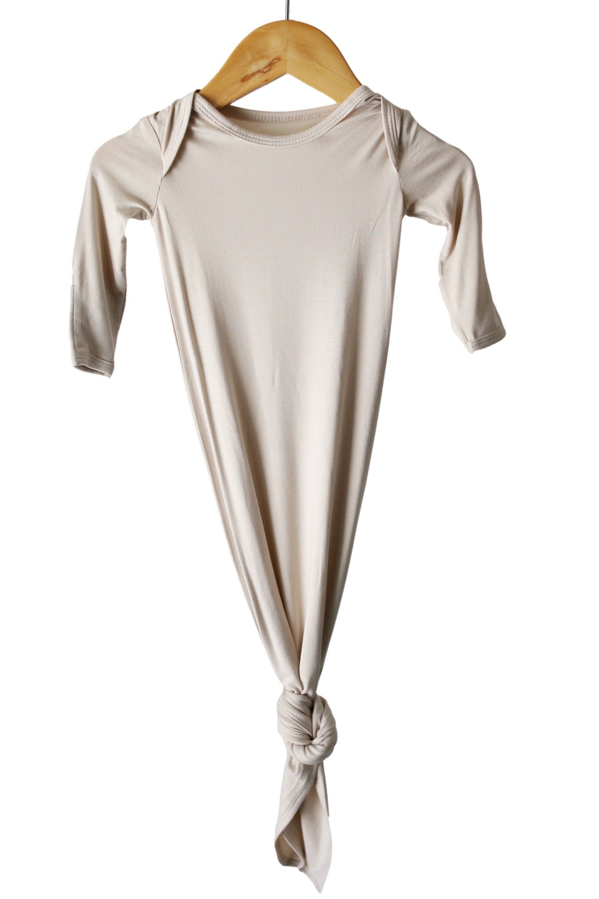 Natural Bamboo Knotted Gown 0-3 Months