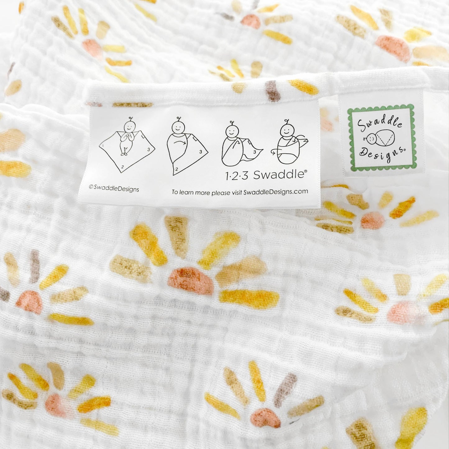 Watercolor Sunny Days Muslin Swaddle Blanket