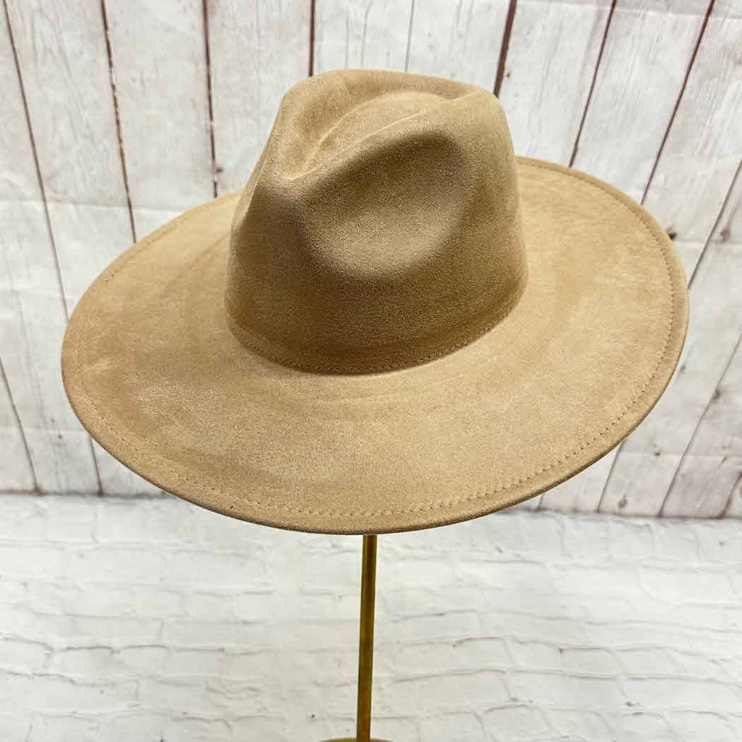 Best seller Fashion Classic Wide Brim Suede Primium Hat ONE SIZE Taupe