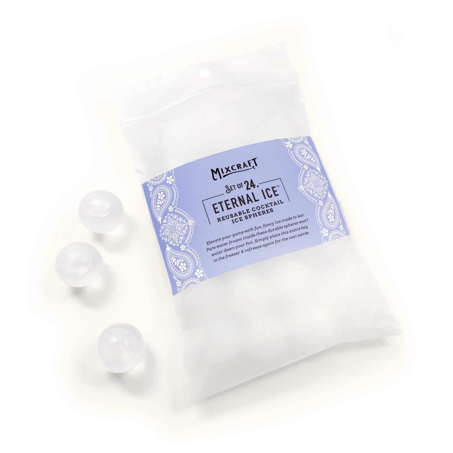 Eternal Ice Reusable Cocktail Ice Spheres Set of 24