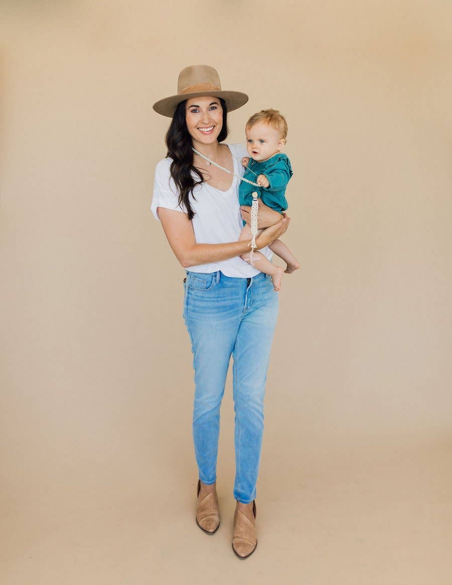 Macrame Pacifier Clip- Cream