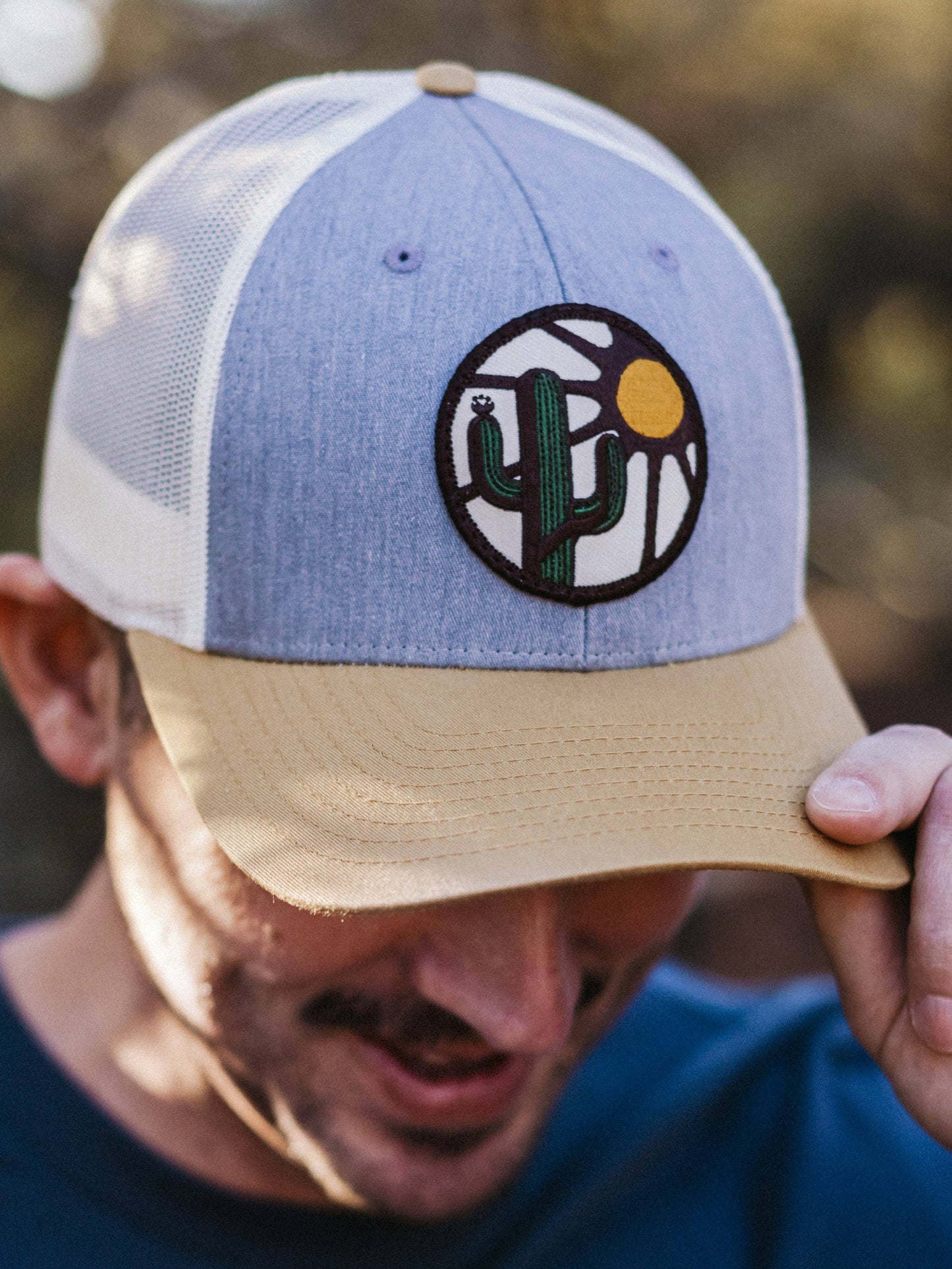 Blooming Saguaro Low Profile Curved Trucker