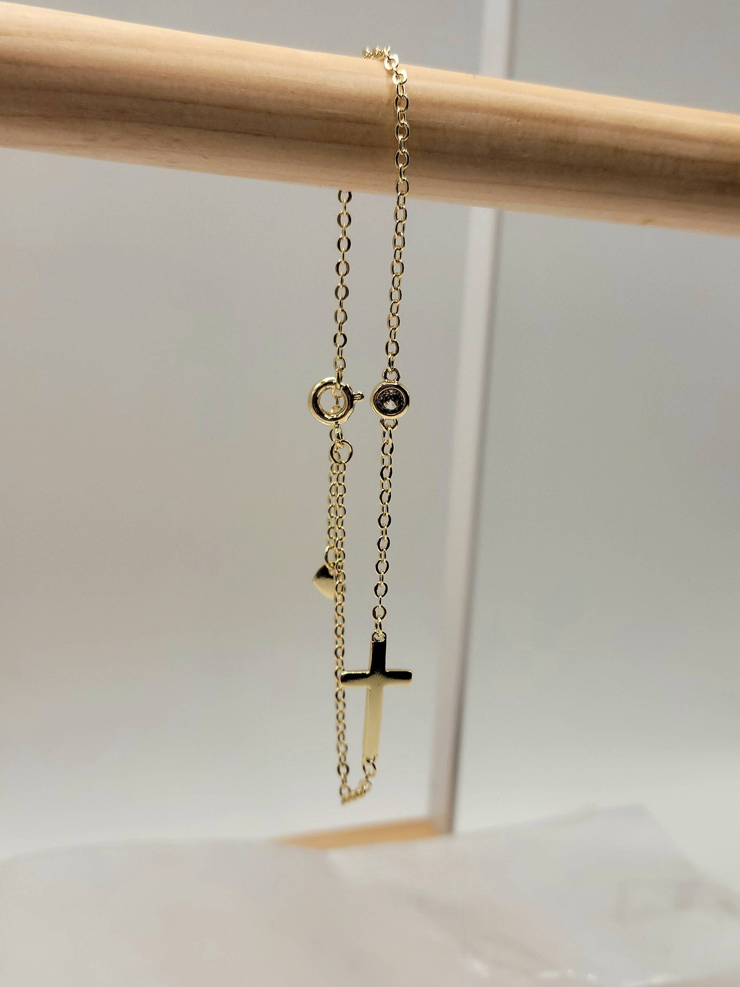 Best Seller! RESTOCKED- "A Blessing" Gold Cross Bracelet