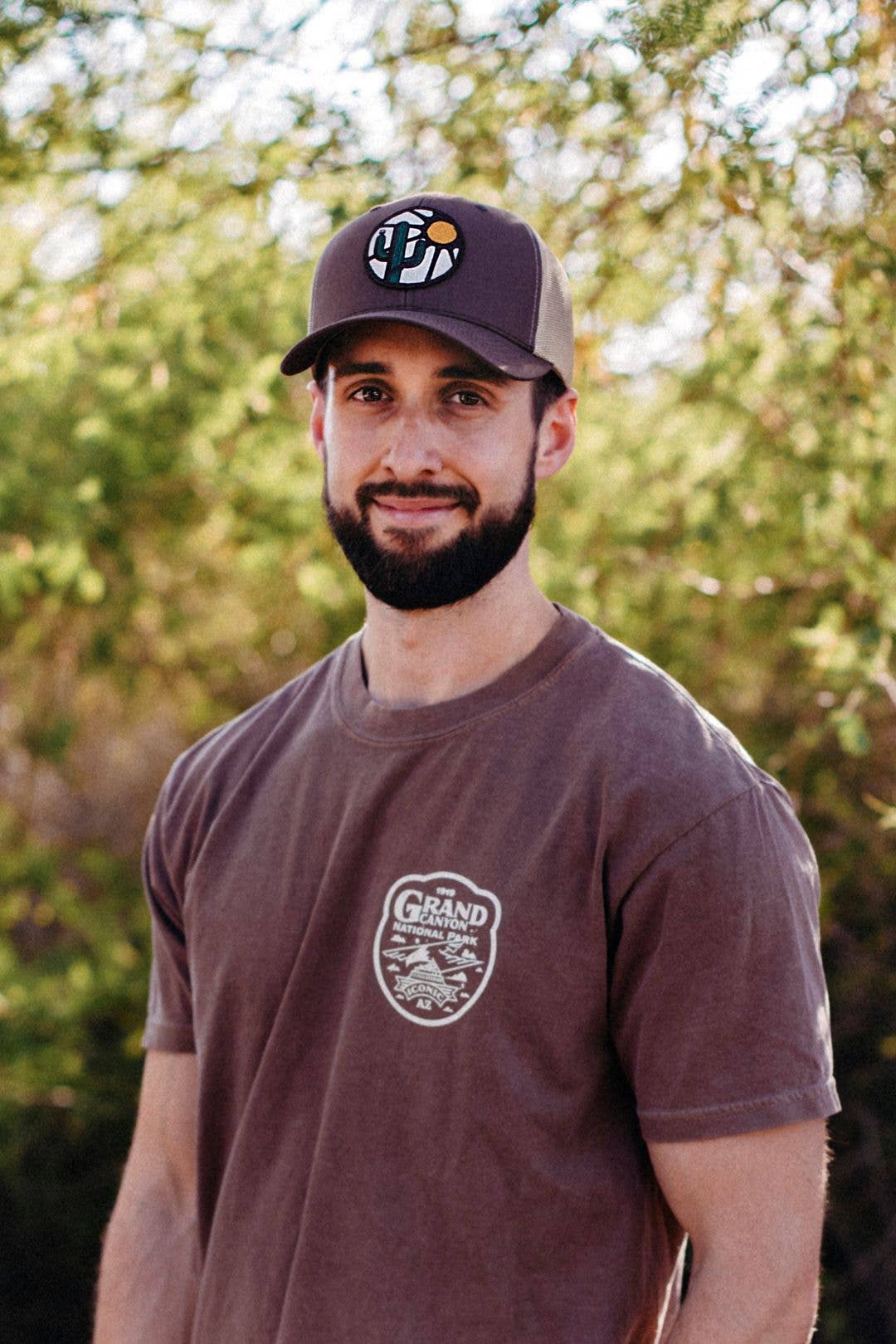 Blooming Saguaro Curved Trucker