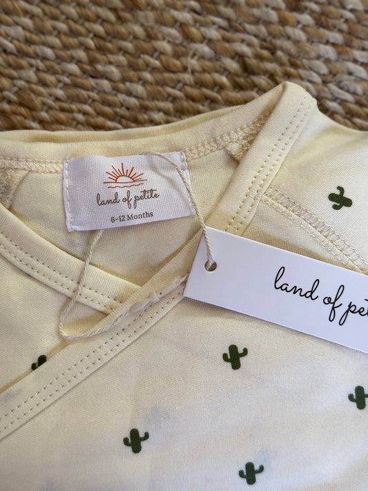 Unisex Long Sleeve Onesie- Cactus (branded)
