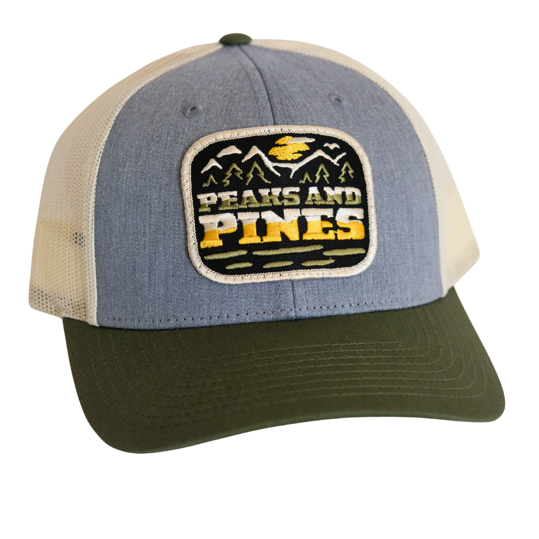 Peaks and Pines Low Profile Curved Trucker