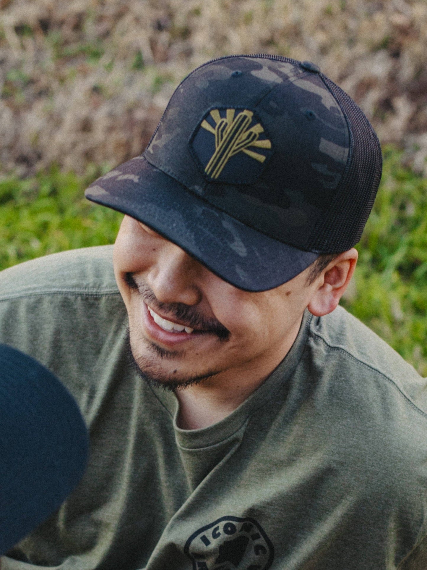 Military Sentinel Curved Trucker - Black Multicam