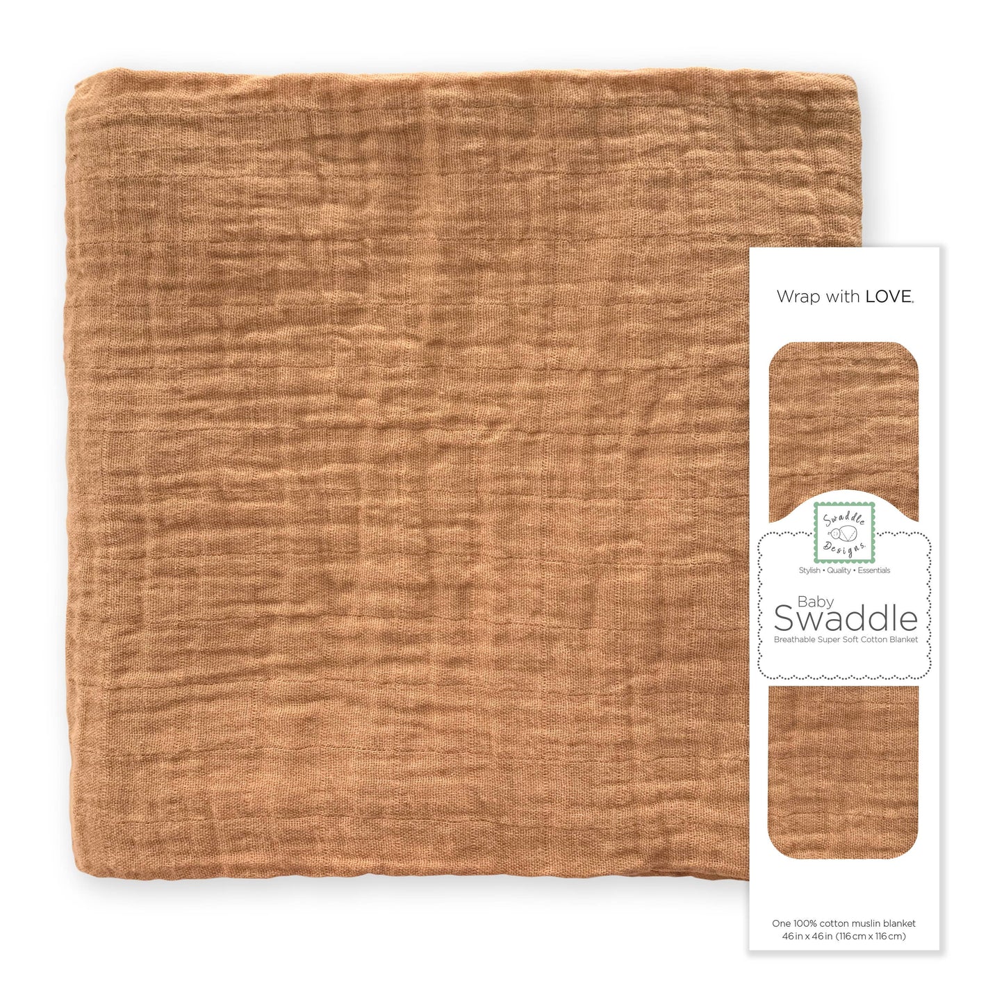 Butterum Muslin Swaddle Blanket, Premium Cotton
