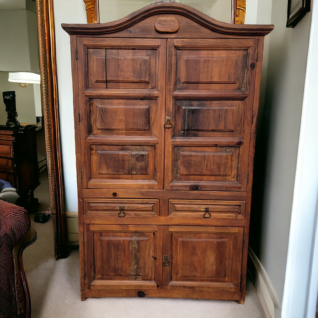 4784 SOLID MEXICAN PINE RUSTIC WESTERN ARMOIRE