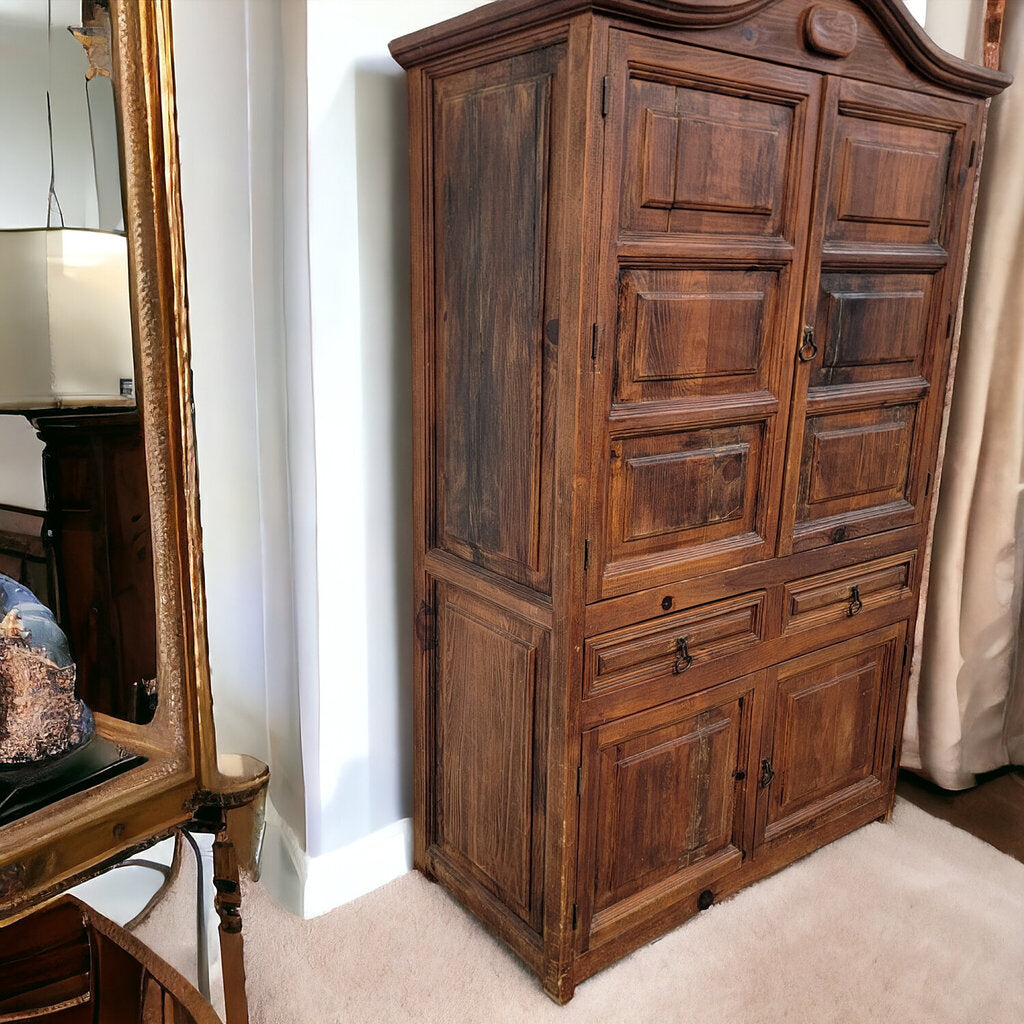 4784 SOLID MEXICAN PINE RUSTIC WESTERN ARMOIRE