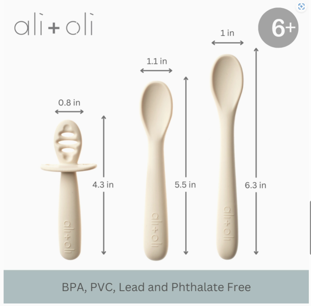 Ali + Oli Multistage Spoon Set for Baby (Blush)