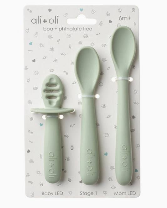 Ali + Oli Multistage Spoon Set for Baby (Pine)