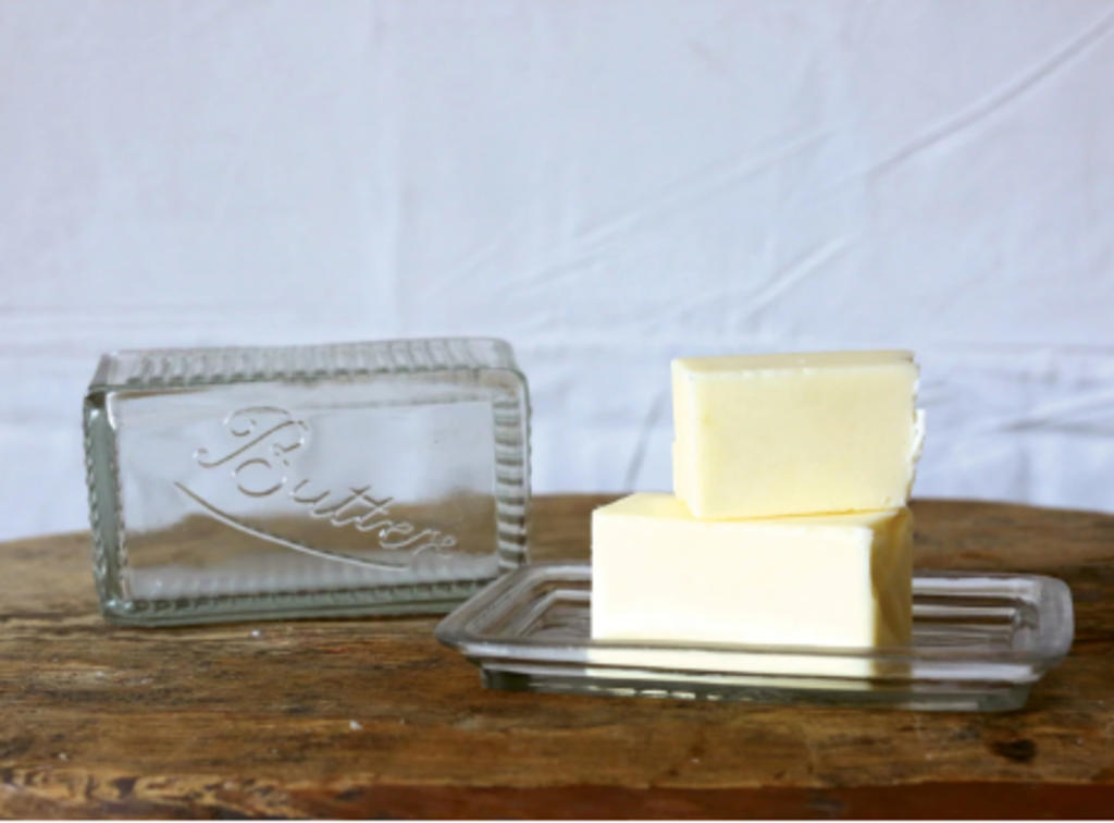 Pressed Glass Butter Dish