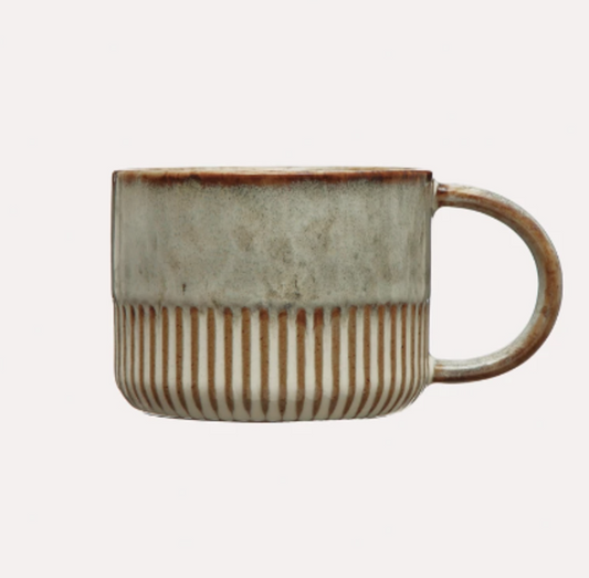 14 oz. Stoneware Mug with Crimped Bottom